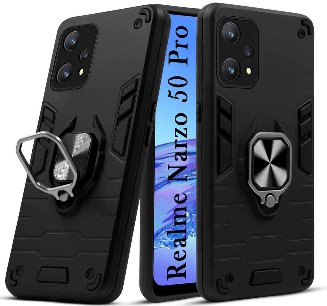 For Realme Narzo 50 Pro Back Cover Case (Shockproof Polycarbonate Dual Layer Hybrid Armor)