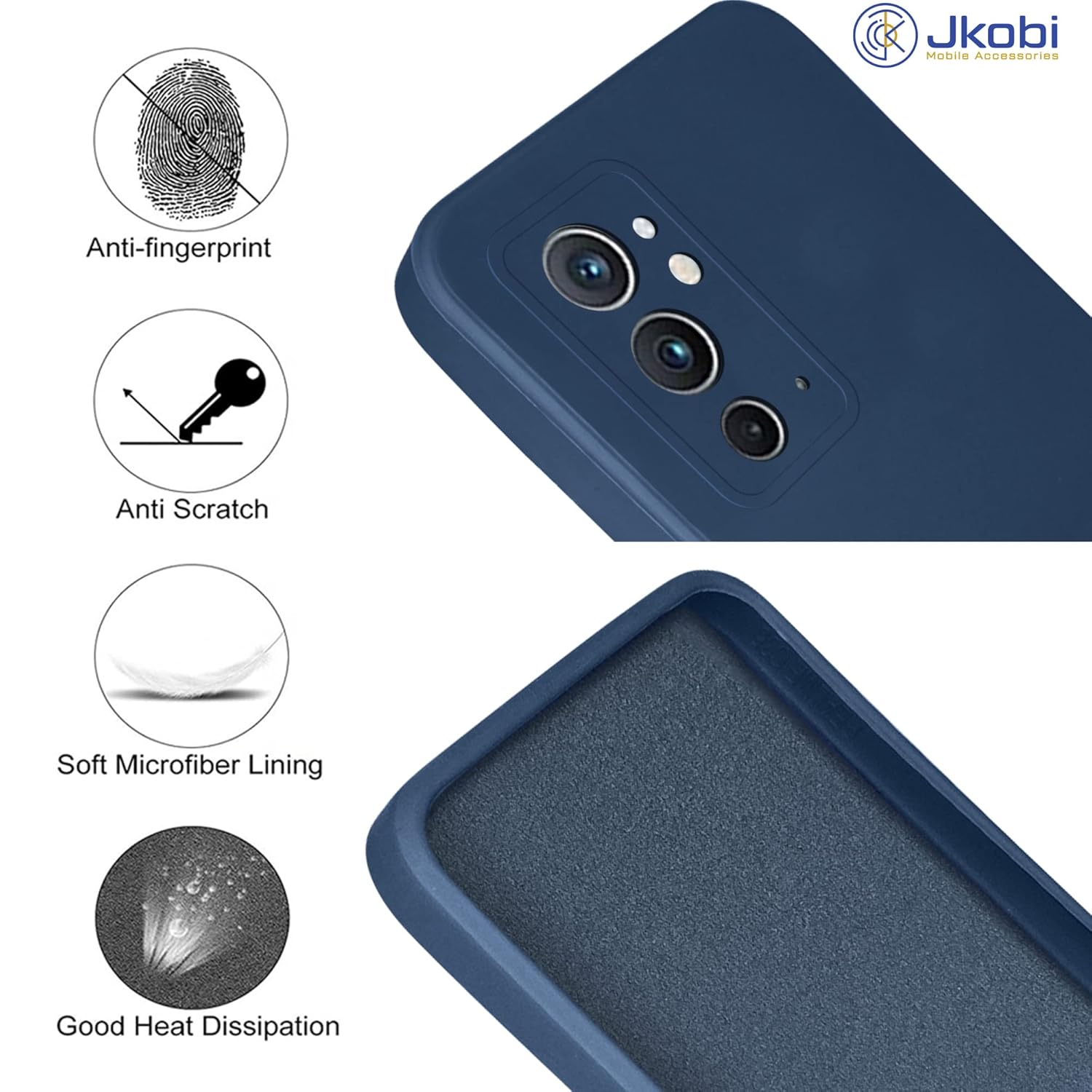 For OnePlus 9RT 5G Back Cover Case (Matte Finish Silicone with Inside Fiber Cloth)