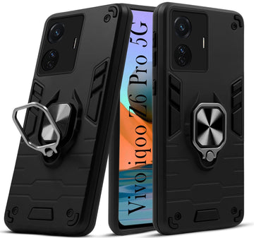 For Vivo iQOO Z6 Pro Back Cover Case (Shockproof Polycarbonate Dual Layer Hybrid Armor)