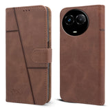 For Realme Narzo 60x Flip Case Cover (Stitched Leather with Magnetic Closure | )