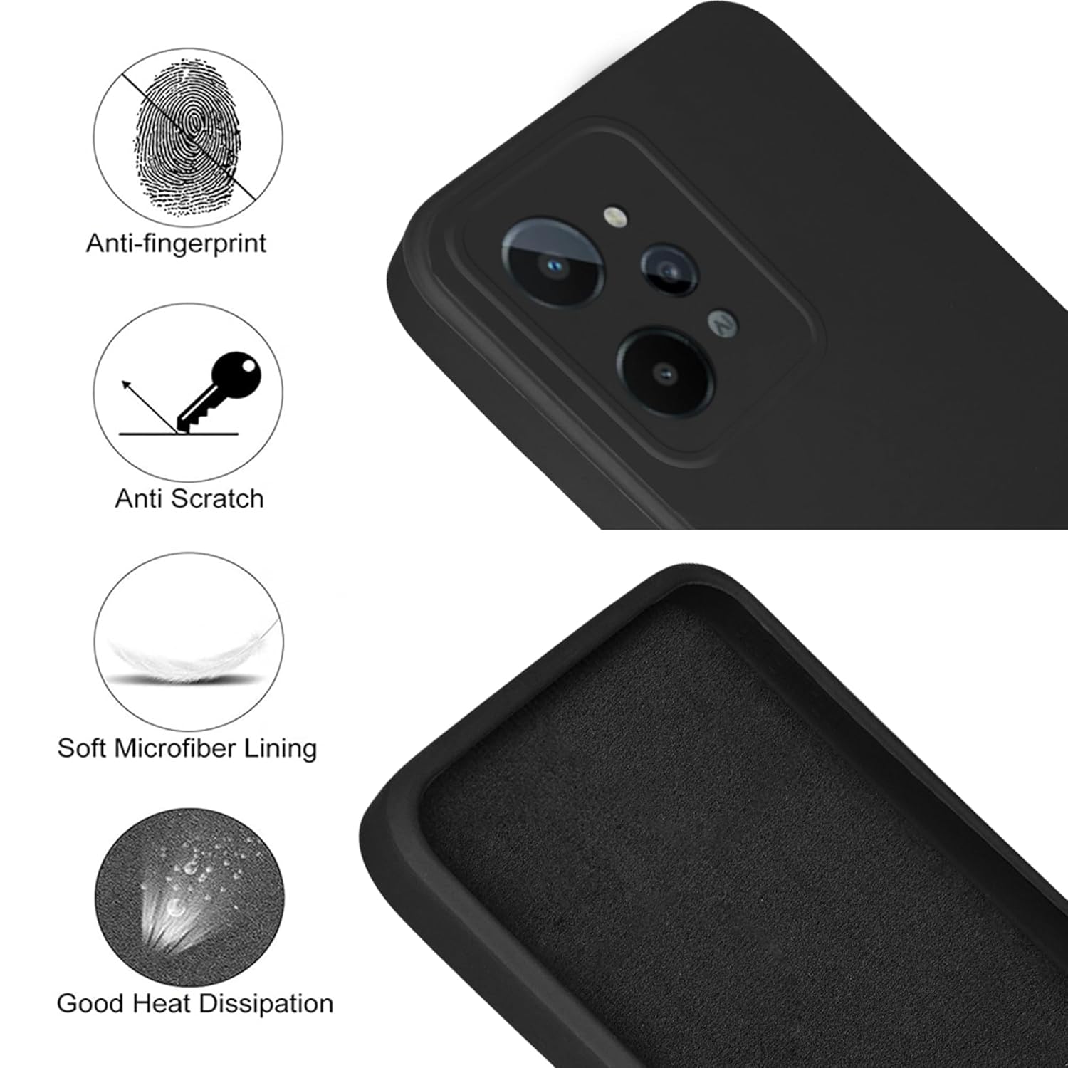 For Realme C31 Back Cover Case (Inside Fiber Cloth | Smooth Matte Finish | Elegant Professional Look)