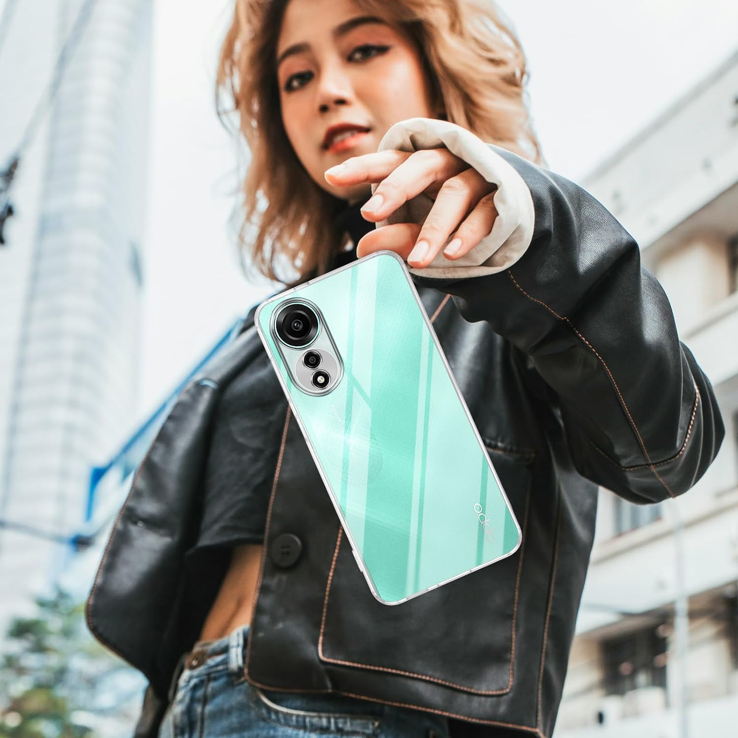 For Oppo A78 4G Back Cover  ( Silicone Clear Shockproof Case with Camera Protection | Soft and Flexible | Transparent)