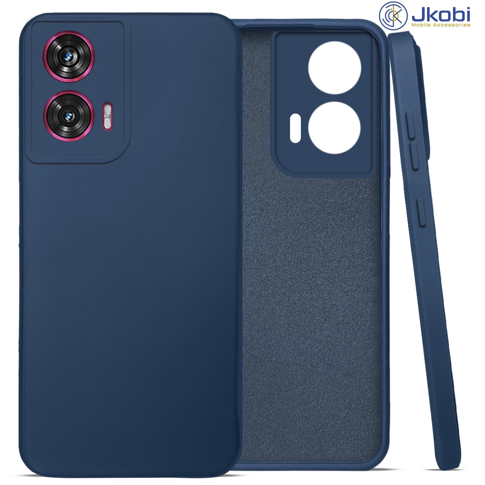 For Motorola Moto Edge 60 Back Cover Case (Matte Finish Silicone with Inside Fiber cloth)