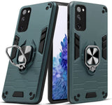 For Samsung Galaxy S20 FE 4G | S20 FE 5G Back Cover Case (Dual Layer Hybrid Armor | Ring Holder & Kickstand in-Built | 360 Degree Shockproof Protection)