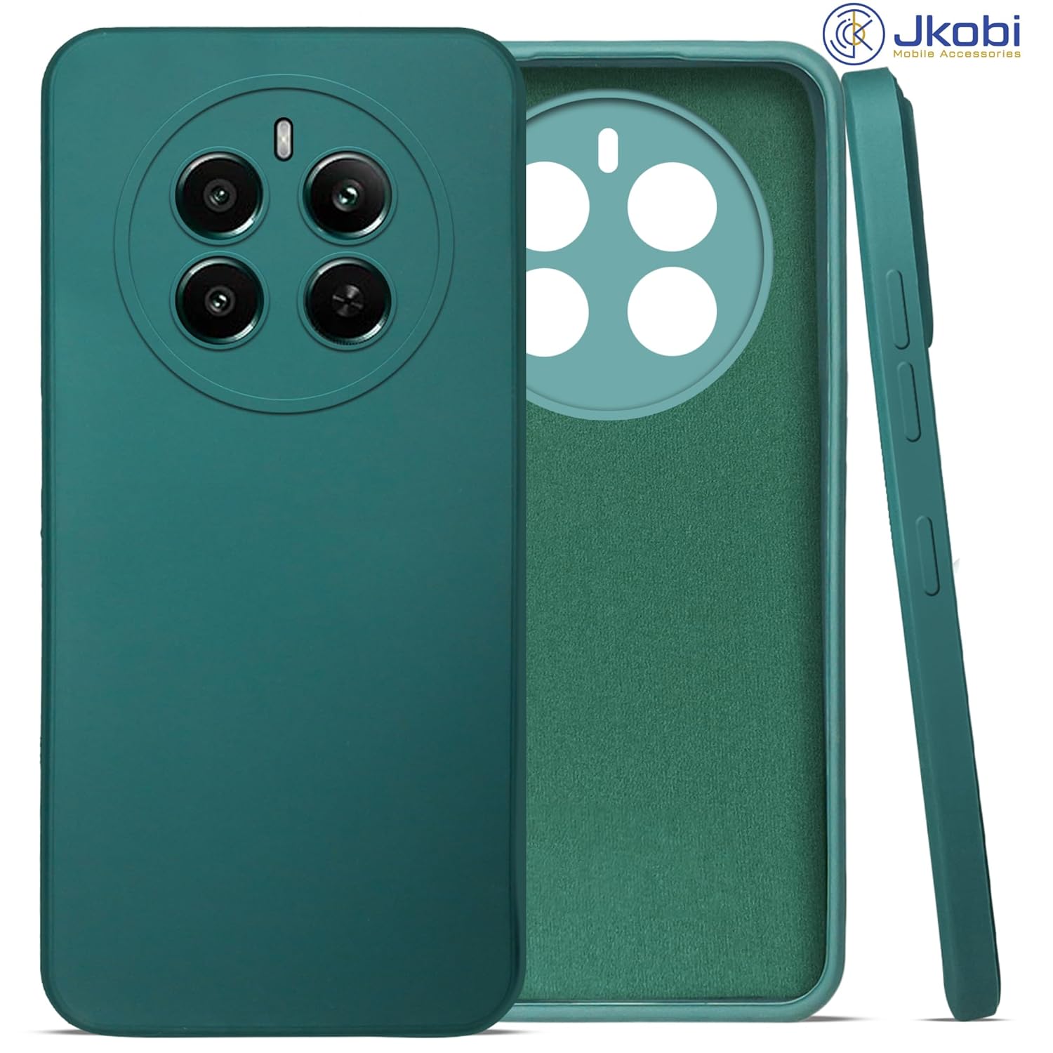 For Realme Narzo 70 Pro Back Cover Case (Matte Finish Silicone with Inside Fiber Cloth)