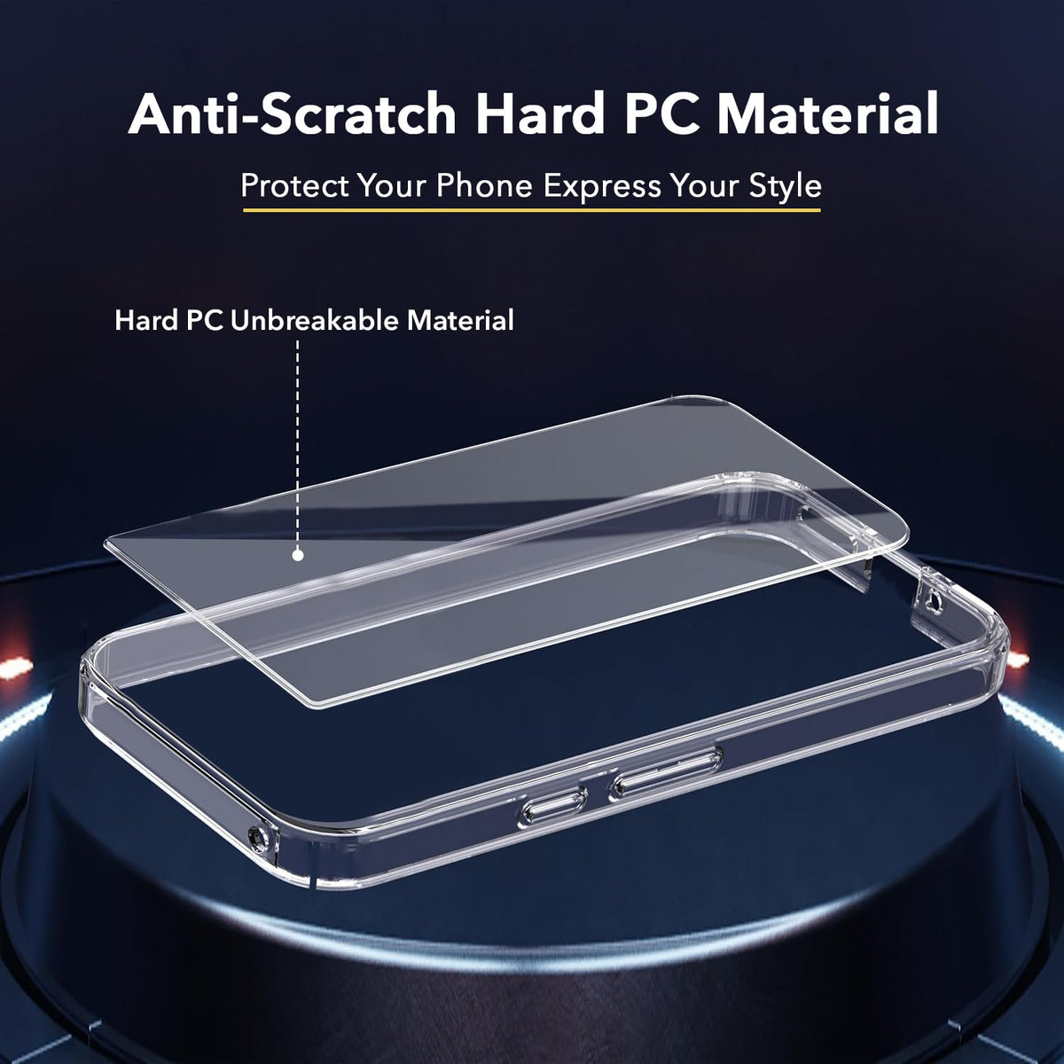For Apple iPhone XR Back Cover Case Lifetime Anti-Yellow Clear (Sleek Hard Crystal | Shockproof and Camera Protection)