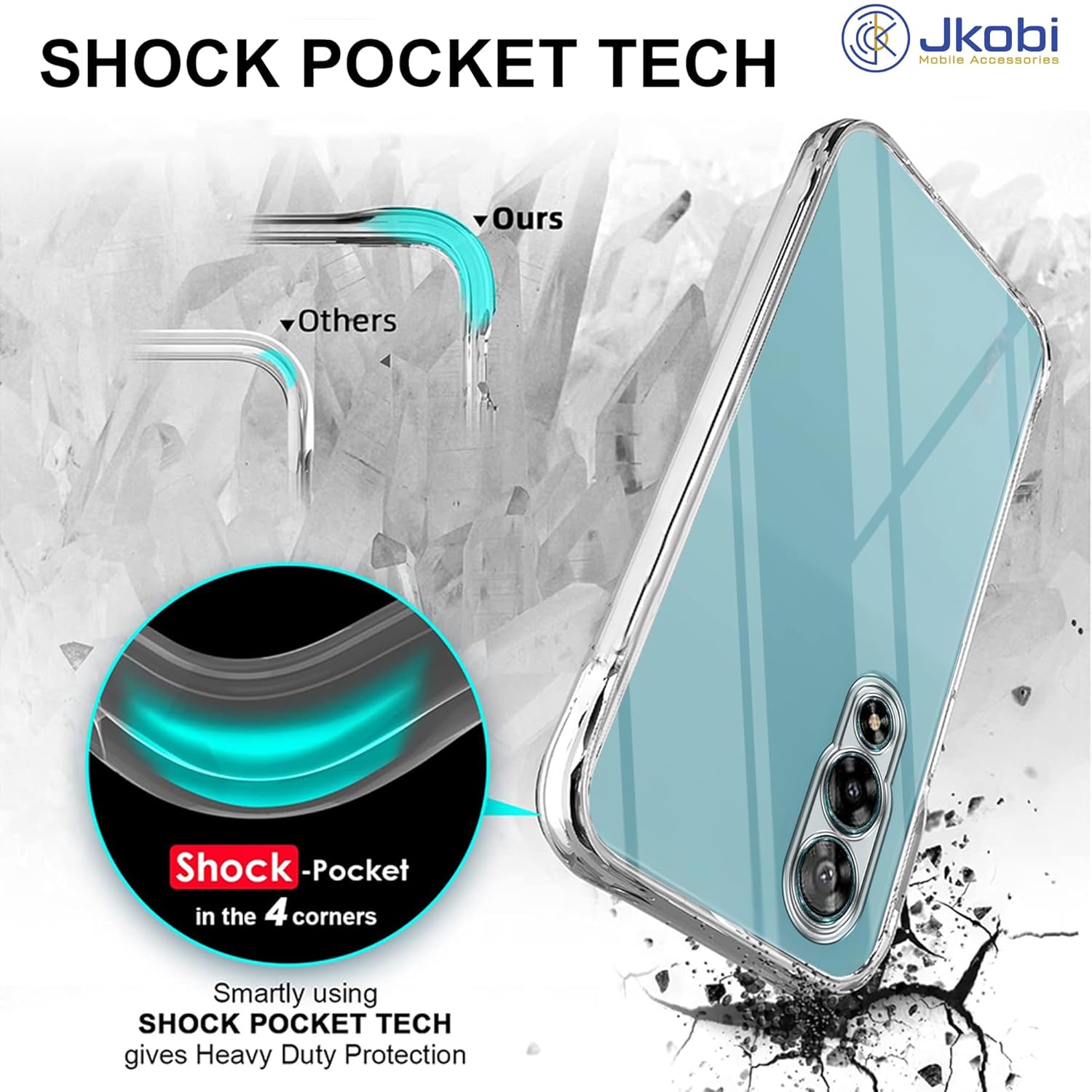 For Lava Storm 5G Back Cover Case (Hybrid Armor Case | Carbon Fiber Shockproof | Soft and Flexible)