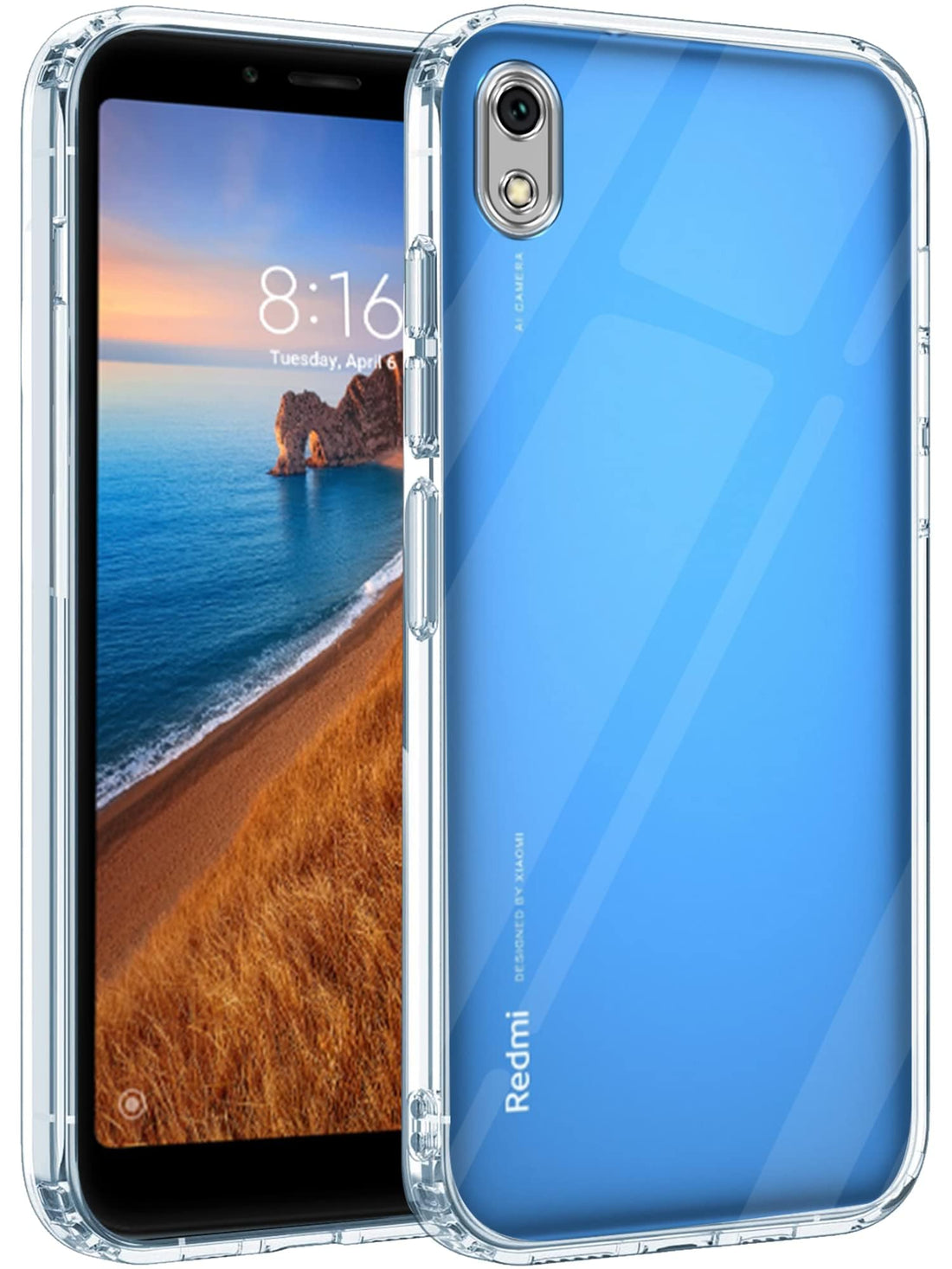 For Xiaomi Mi Redmi 7A  Back Cover (Silicone Clear Case with Camera Protection | Soft and Flexible)