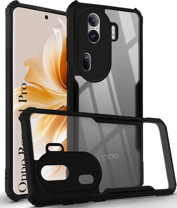 For Oppo Reno11 Pro 5G Back Cover Case (Shockproof with Polycarbonate Clear Panel)