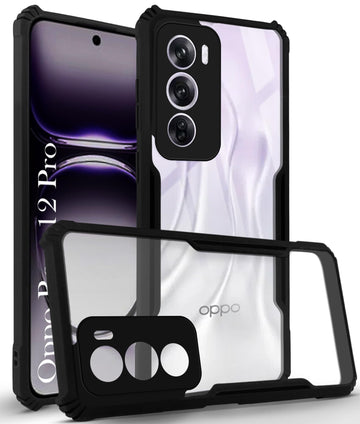 For Oppo Reno12 Pro 5G | Oppo Reno 12 Pro 5G Back Cover Case (Shockproof with Polycarbonate Clear Panel)
