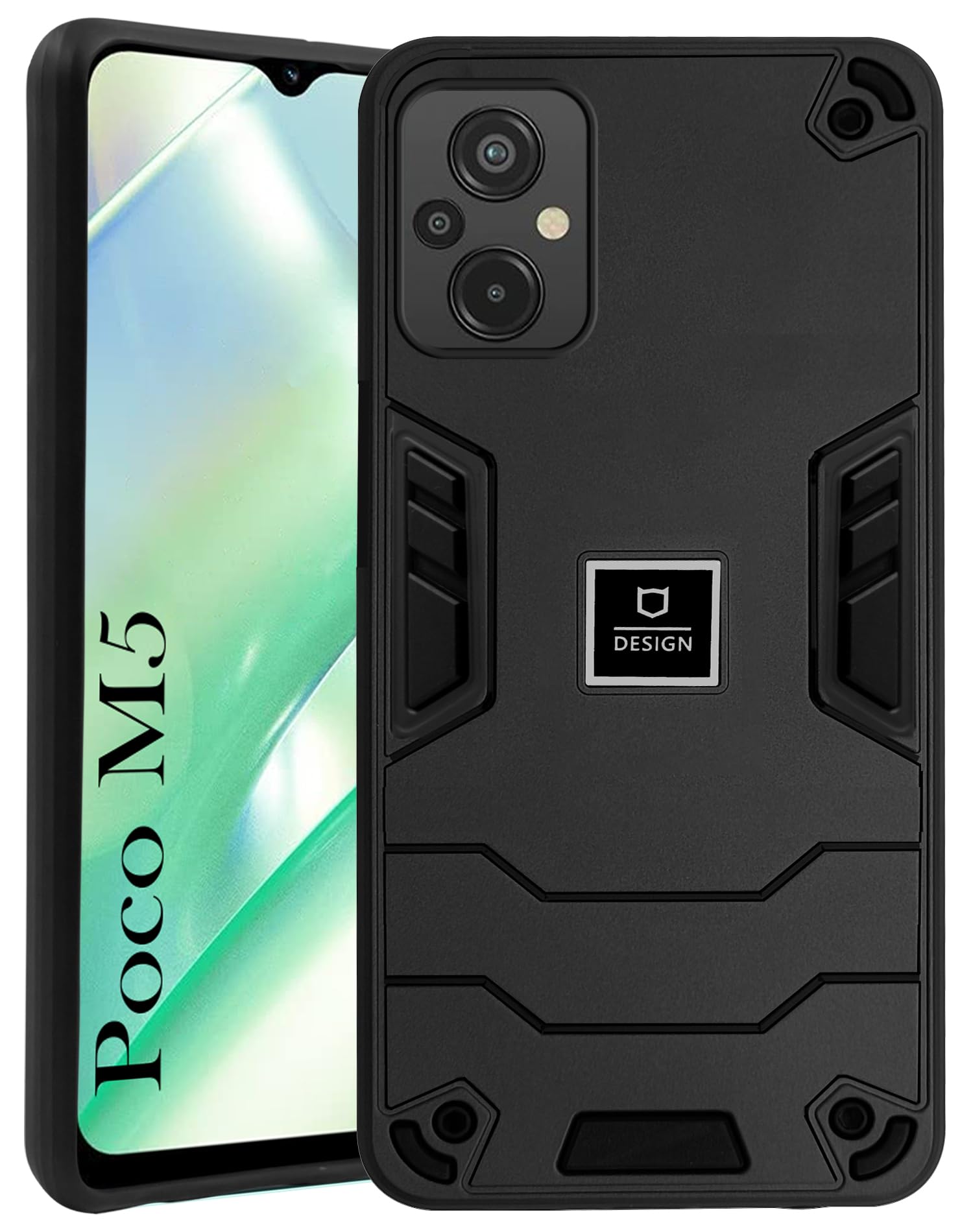 For Poco M5 Back Cover Case (Lightweight Hybrid Shockproof Polycarbonate)