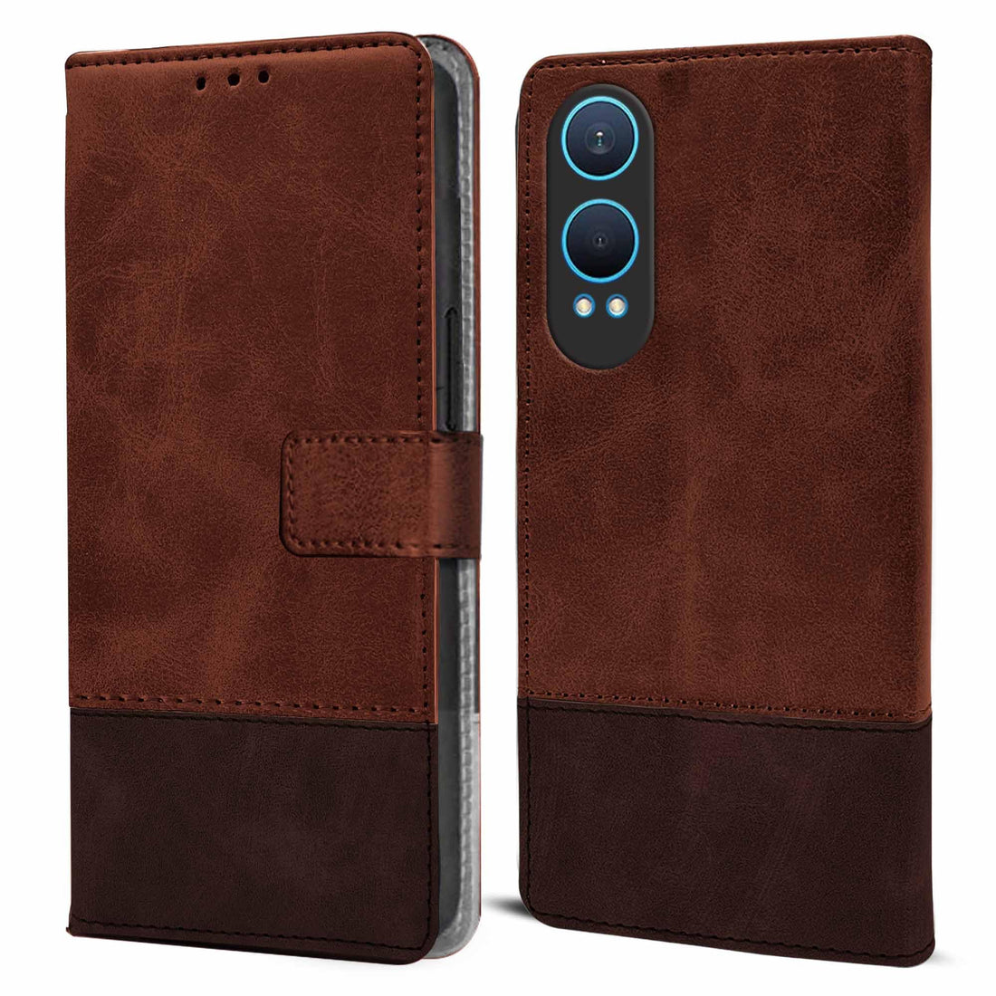 For OnePlus Nord CE 4 Lite Flip Cover Case (Professional Dual Leather Wallet with Magnetic Closure)