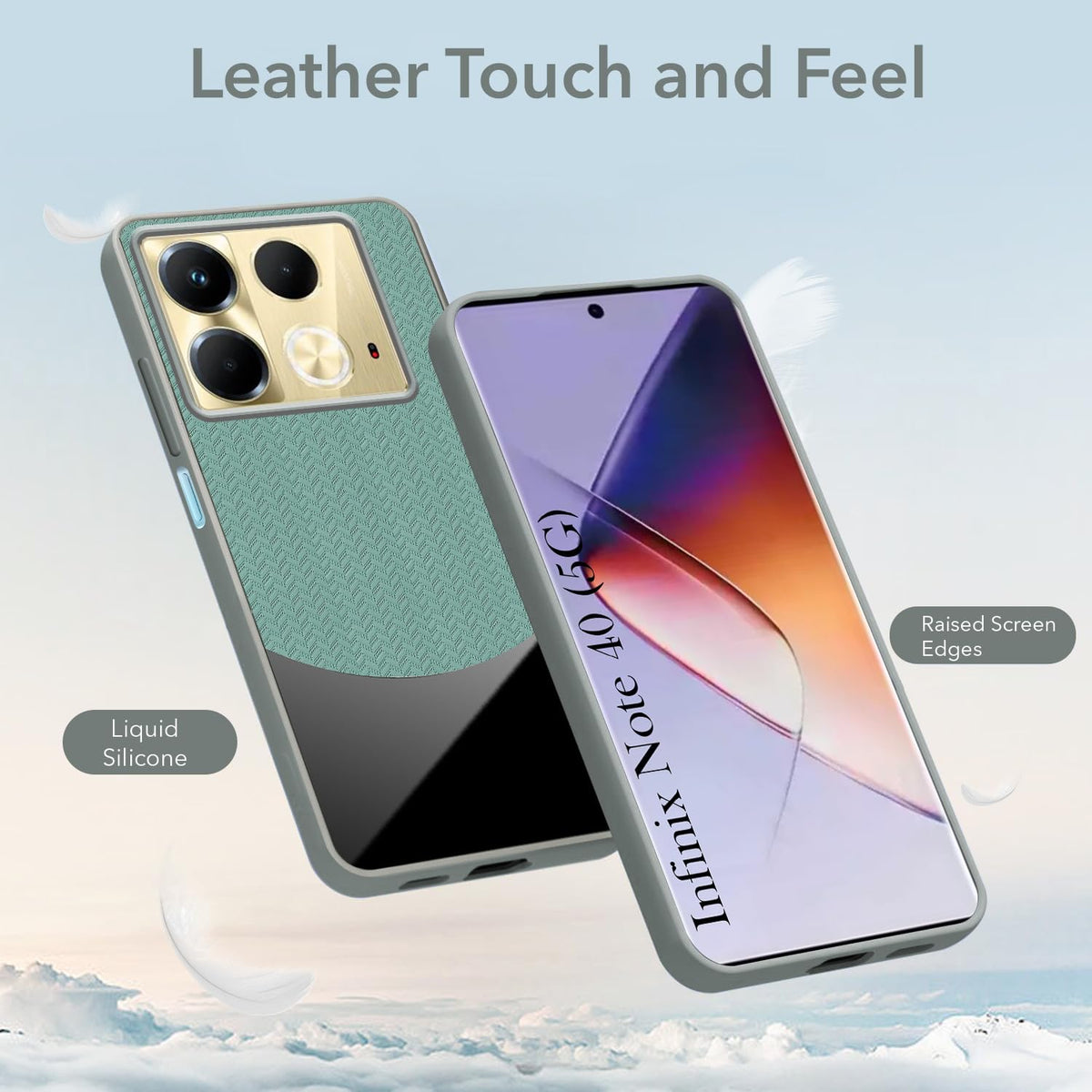 For Infinix Note 40 Silicone Finish Back Cover Case (Premium Minimalist Professional Feel | Camera Protection Bump)