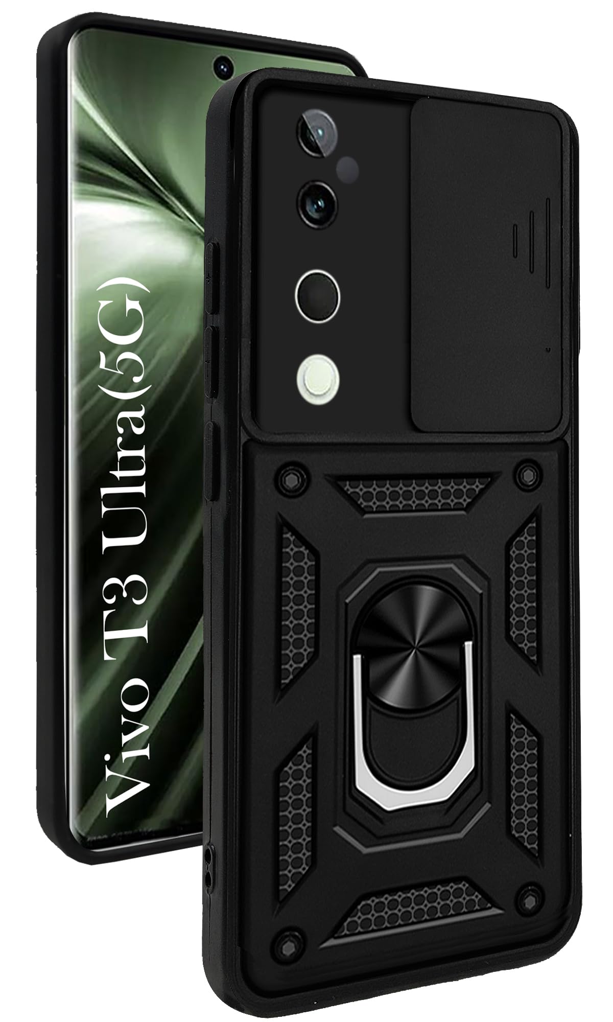 For Vivo T3 Ultra Back Cover Case (Hybrid Dual Armor Polycarbonate)