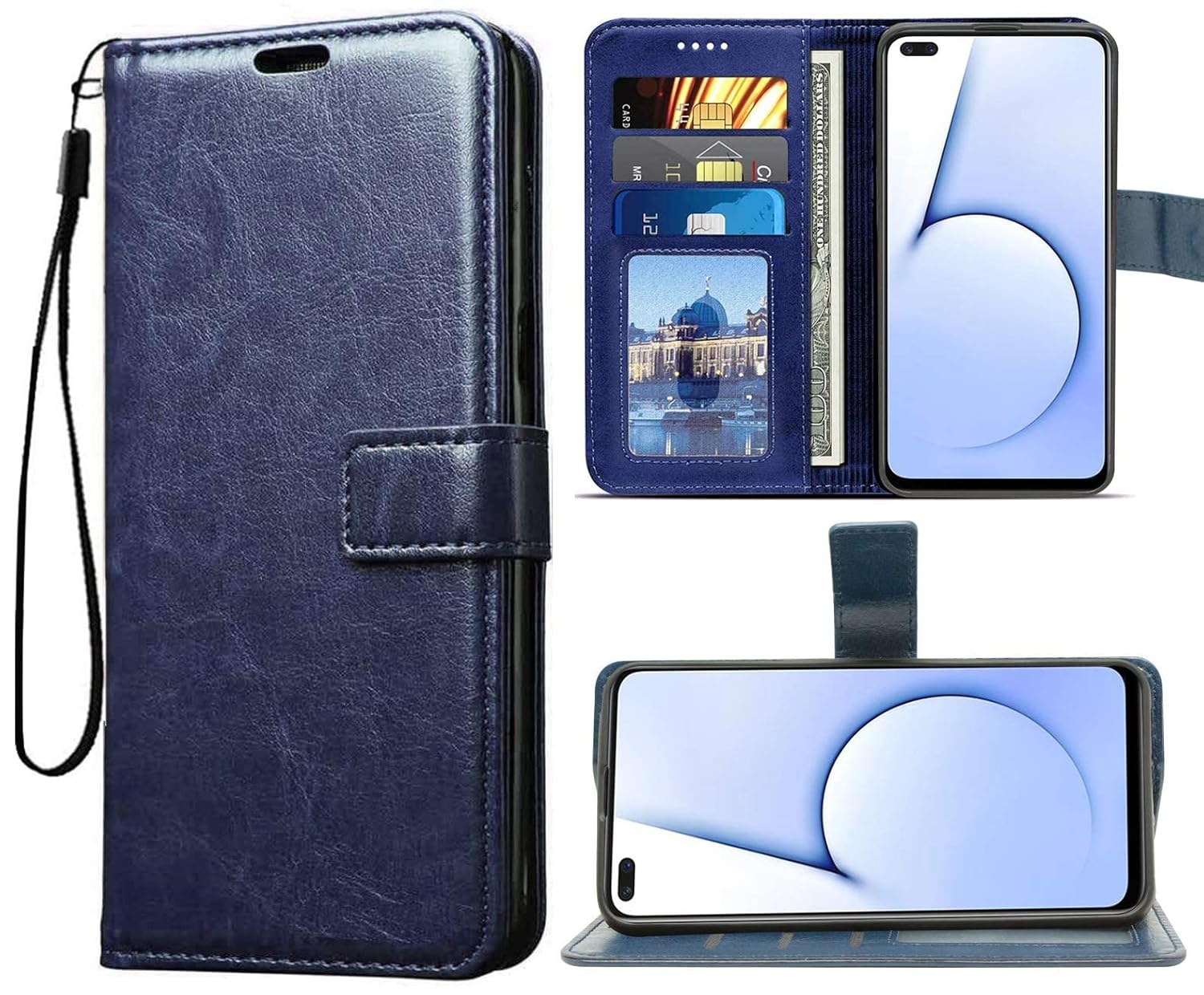 For Realme X50 5G Flip Cover Case (Leather Finish | Magnetic Closure | Foldable Stand | Wallet Card Slots)