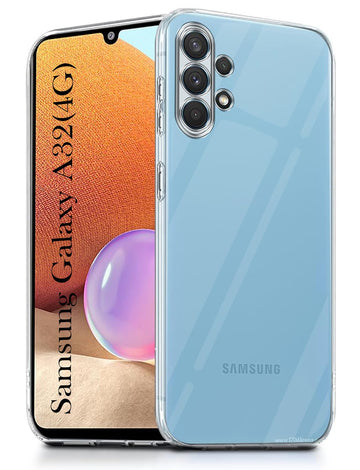 For Samsung Galaxy A32 Back Cover( Silicone Clear Shockproof Case with Camera Protection | Soft and Flexible | Transparent)