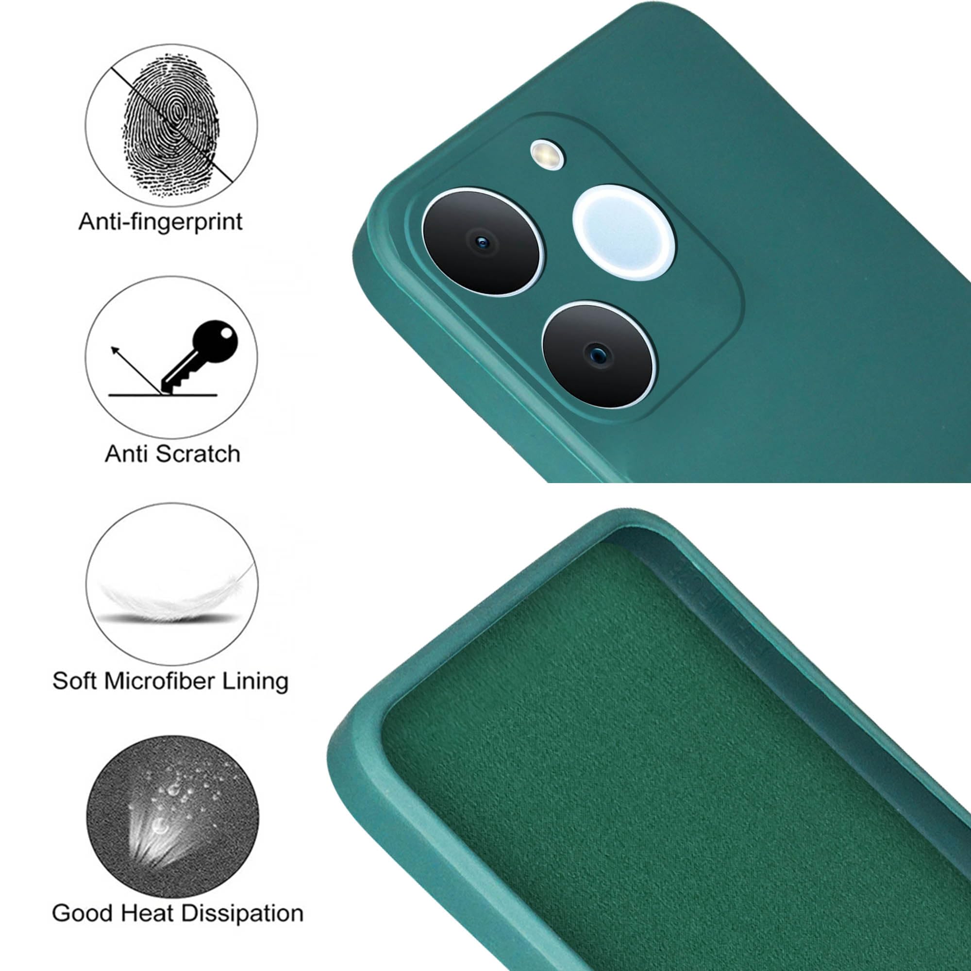 For Realme P4 Lite | Realme Narzo 80 Lite 4G Back Cover Case (Matte Finish Silicone with Inside Fiber cloth)