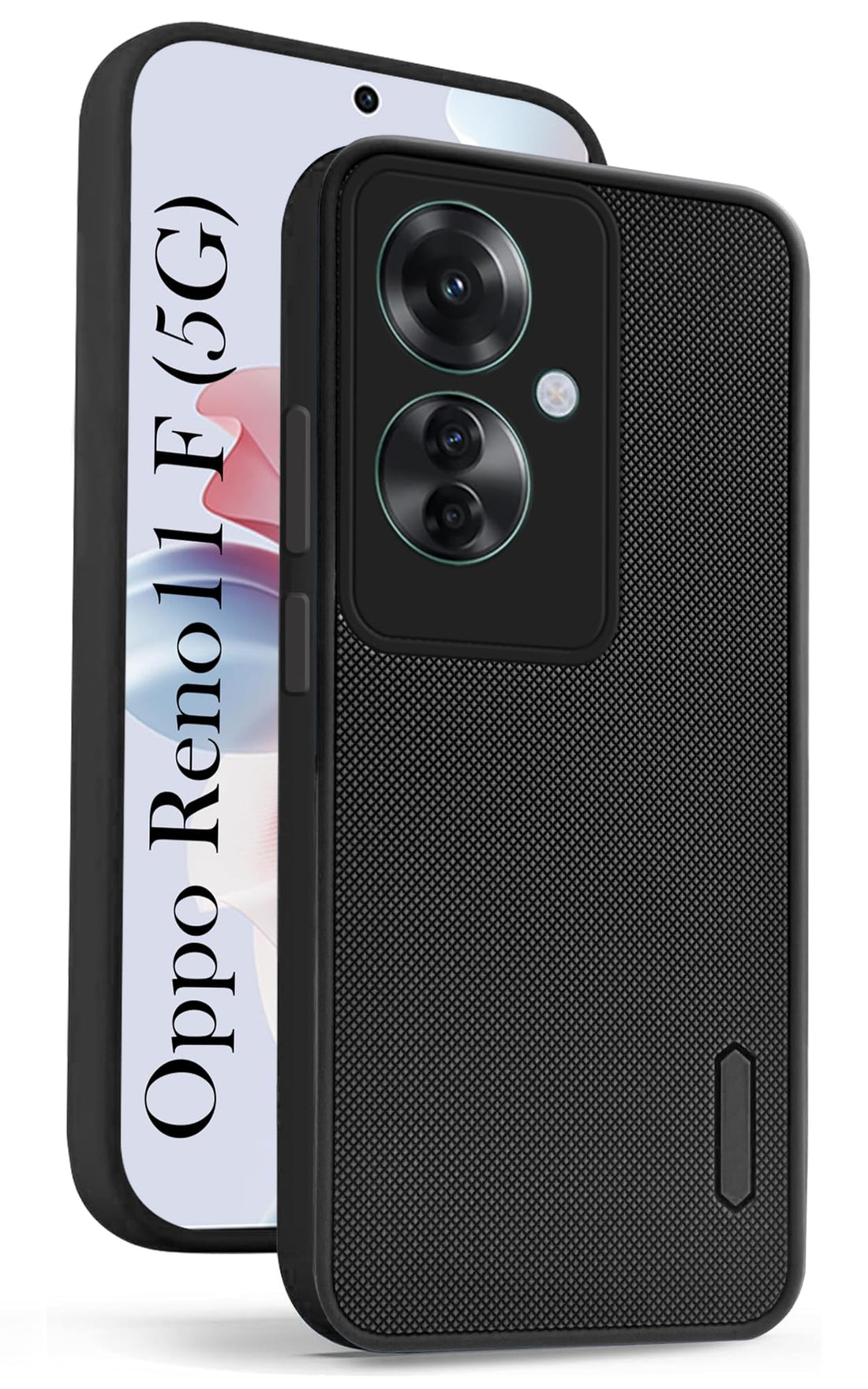 For Oppo Reno11 F 5G | Oppo Reno 11F 5G Back Cover Case Rubberised (Textured Grip Design| Micro-Fiber Cloth Inside | Slim and Light Weight | Soft Touch and Feel)