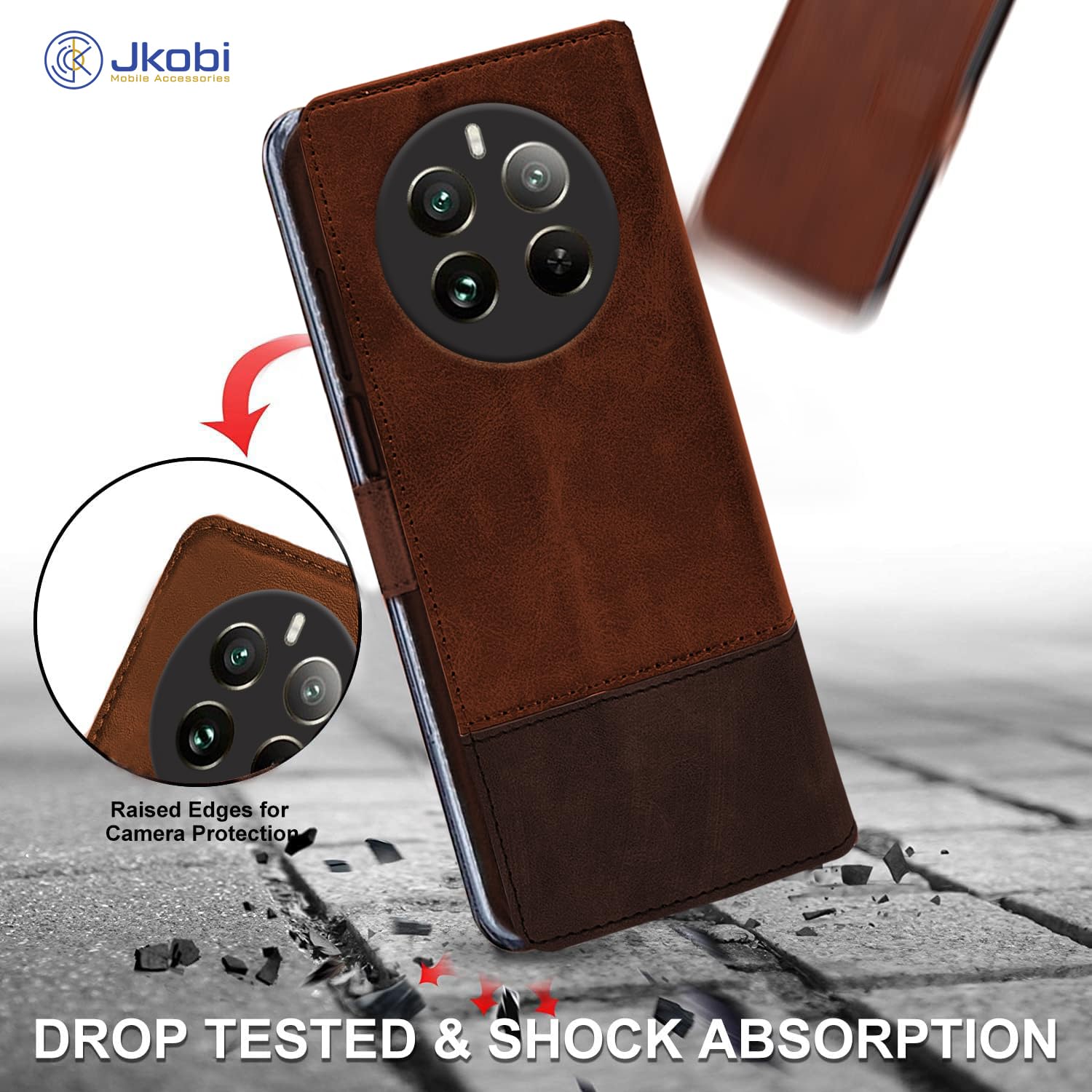For Realme Narzo 70 5G Flip Cover Case (Professional Dual Leather Wallet with Magnetic Closure)