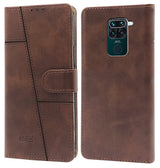 For Xiaomi Mi Redmi Note 9 Flip Cover Case (Stitched Leather Finish | Magnetic Closure | Inner TPU | Foldable Stand | Wallet Card Slots)