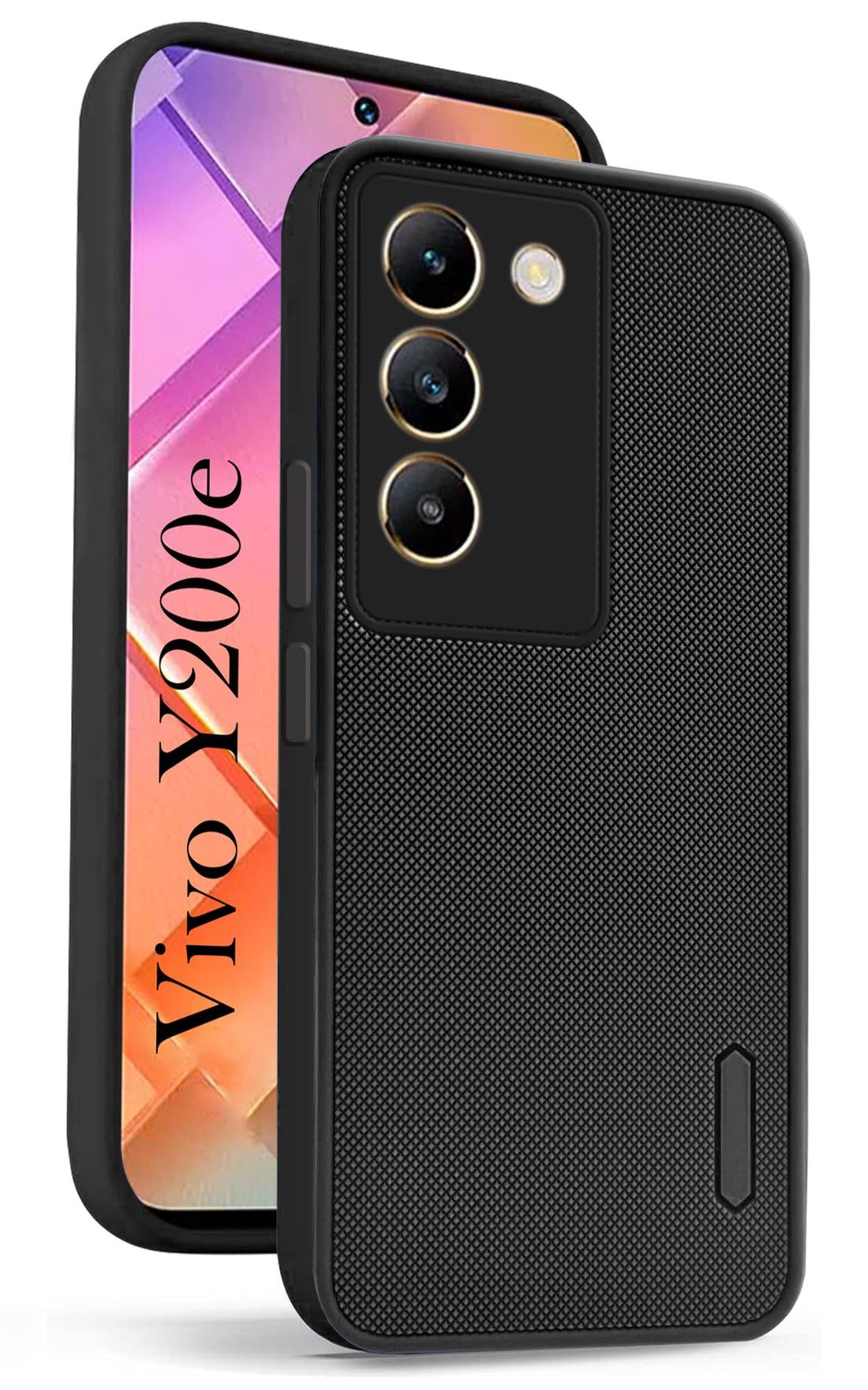 For Vivo Y200e Back Cover Case (Textured Grip Design | Camera Protetion | Slim and Light Weight | Soft Touch and Feel)