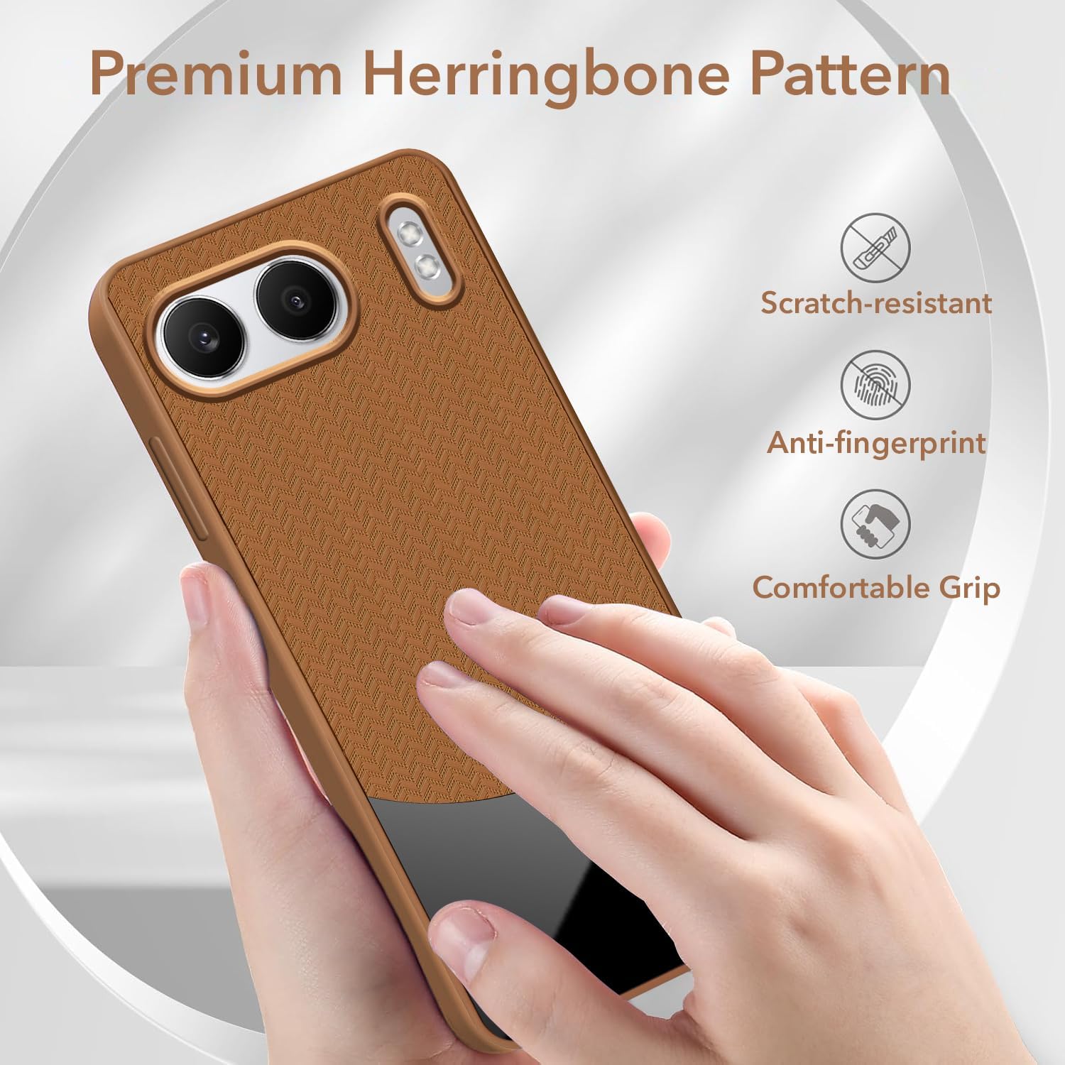 For Oneplus Nord 4 Back Cover Case (Elegant PU Leather Finish | Premium Minimalist Professional | Camera Protection Bump)