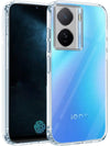 For iQOO Z7 5G Back Cover (Silicone Clear Shockproof Case with Camera Protection and Dust Plugs | Transparent)