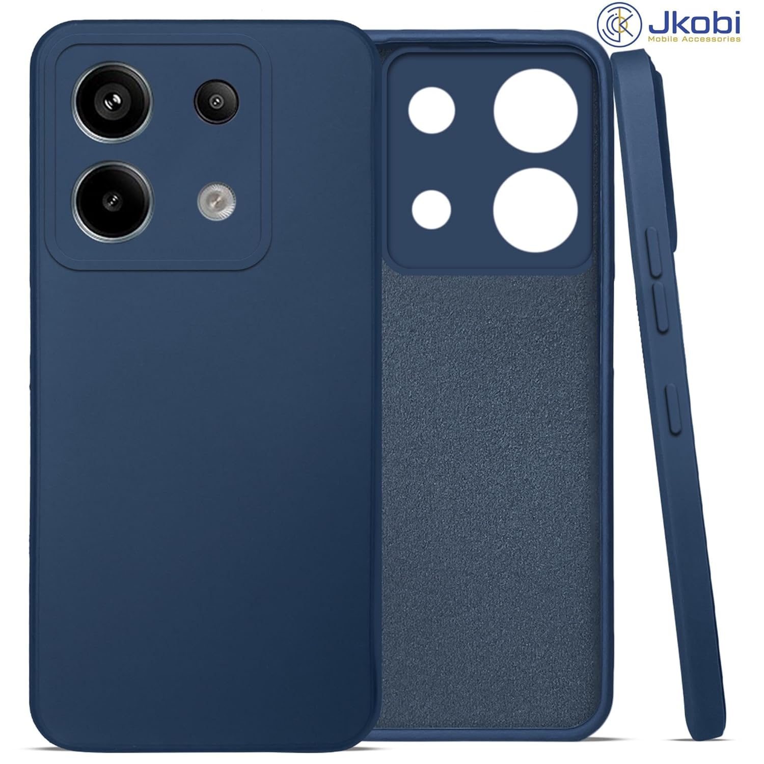 For Redmi Note 13 Pro Back Cover Case (Matte Finish Silicone with Inside Fiber Cloth)