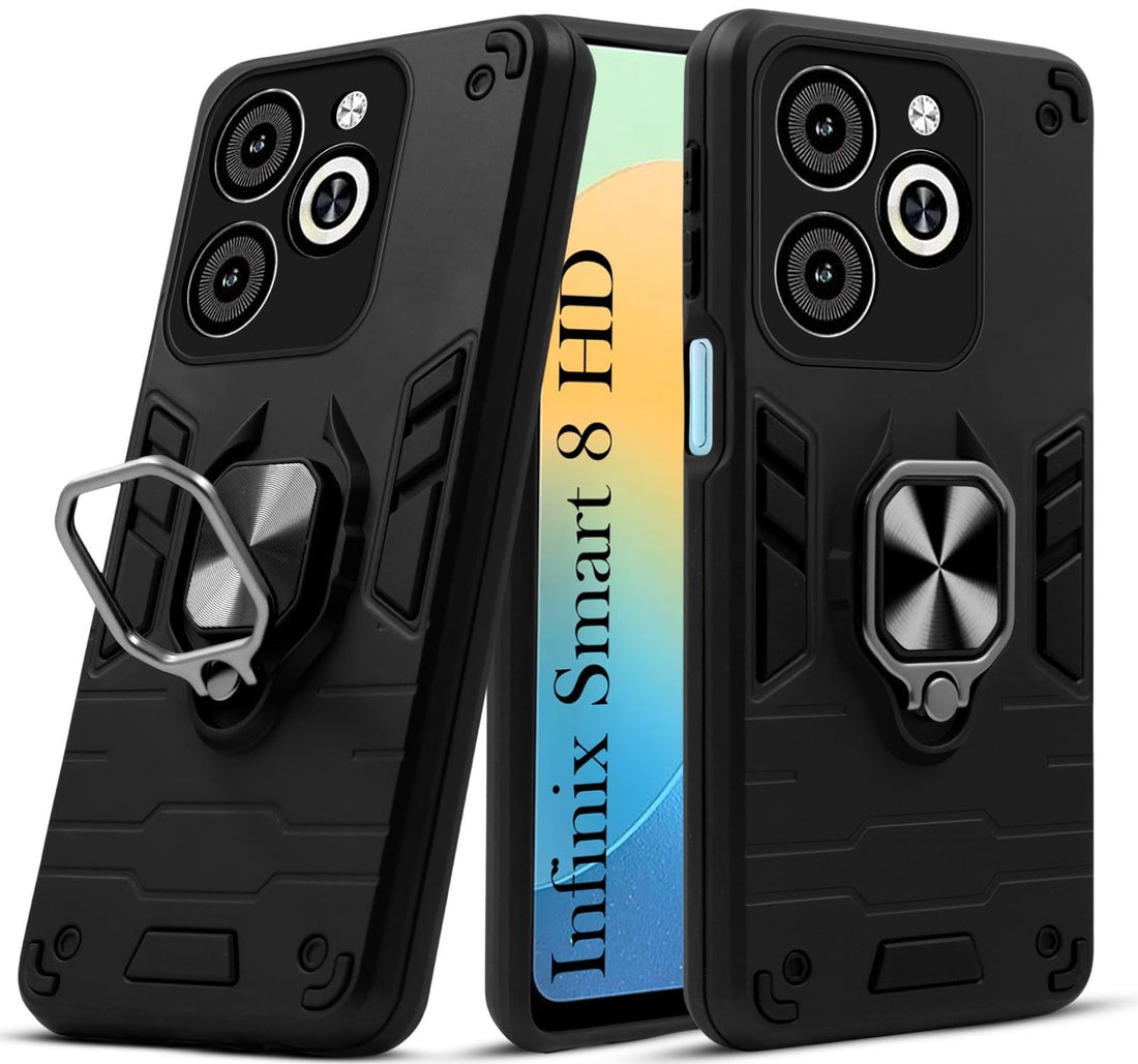 For Infinix Smart 8 HD Back Cover Case (Shockproof Polycarbonate Dual Layer Hybrid Armor)