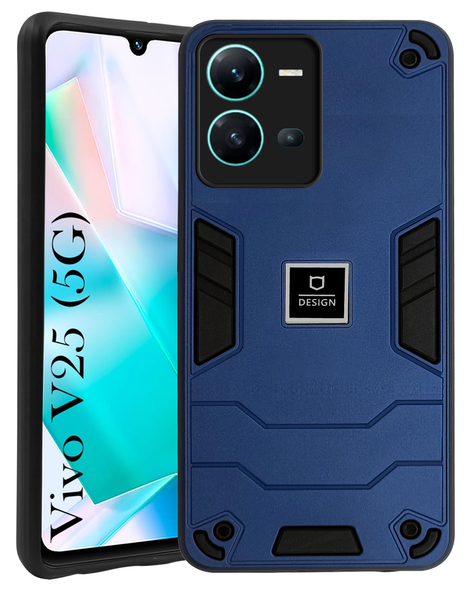 For Vivo V25 5G Back Cover Case (Lightweight Shockproof Polycarbonate)
