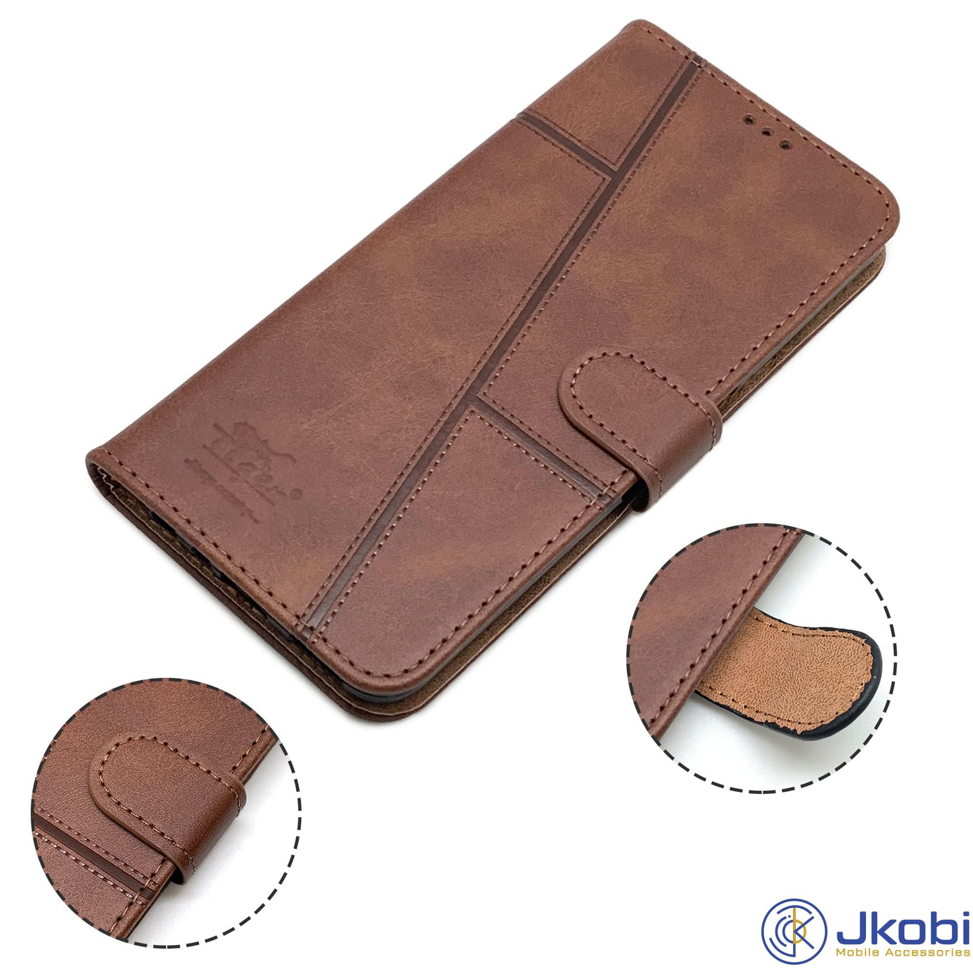For Xiaomi Redmi 12C Flip Cover Case(Stitched Leather with Magnetic Closure)