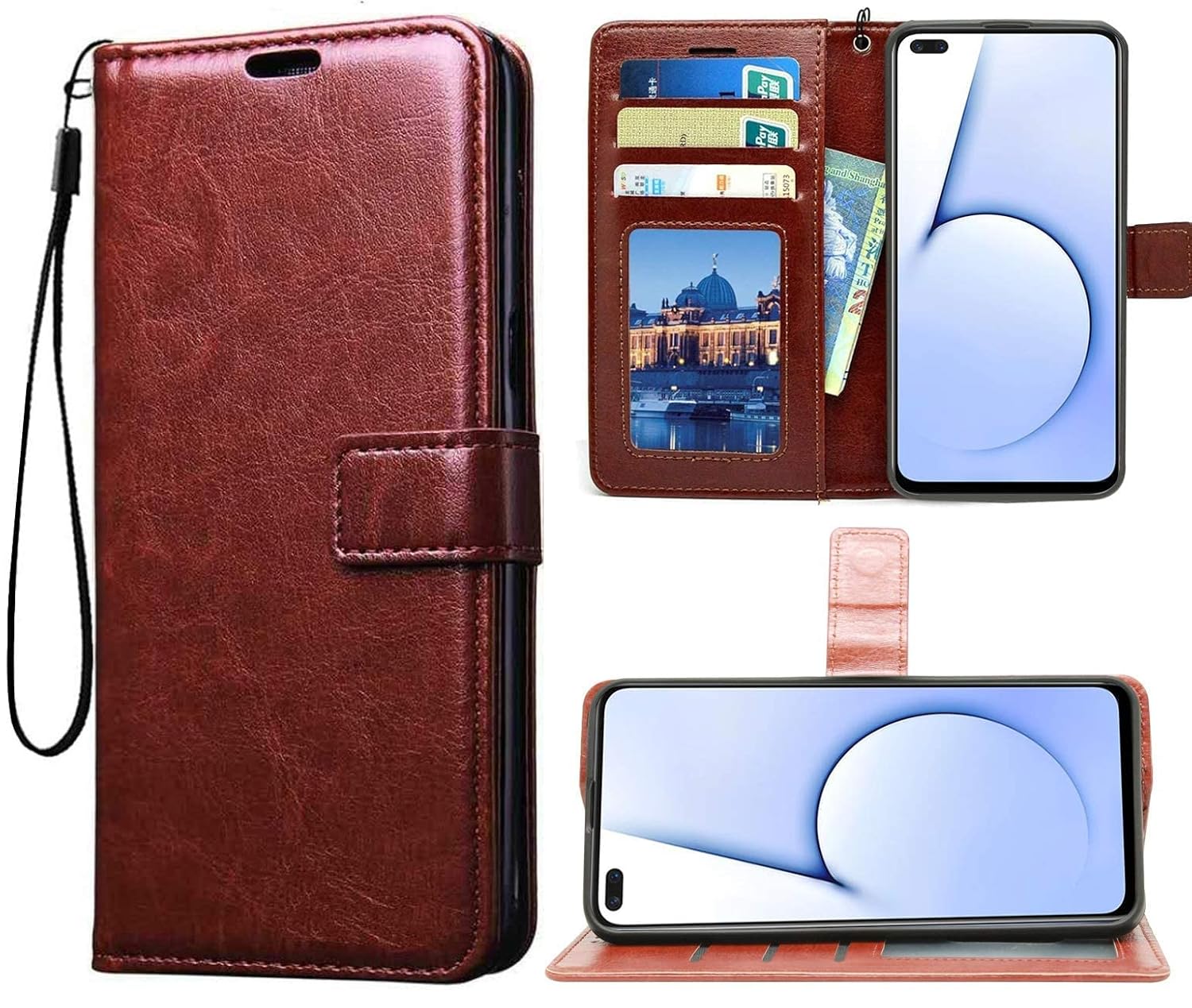 For Realme X50 5G Flip Cover Case (Leather Finish | Magnetic Closure | Wallet Card Slots)