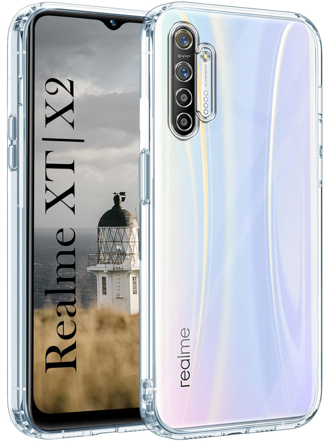 For Realme XT | Realme X2 Back Case Cover (Shockproof Case with Clear Silicone | Camera Protection | Soft and Flexible)