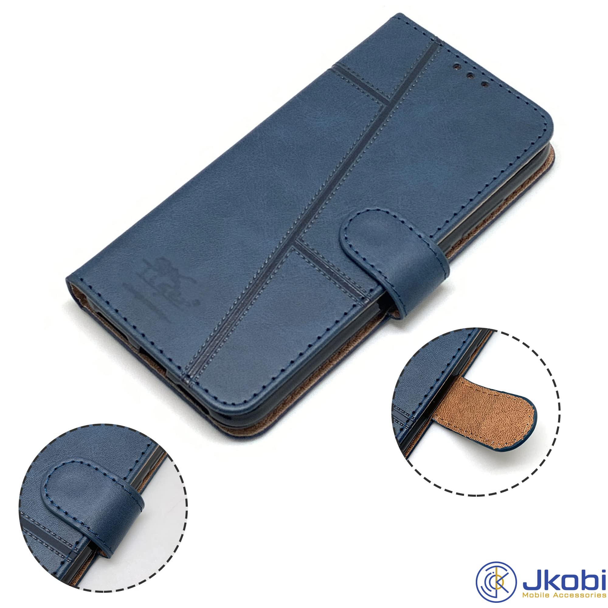 For Infinix Hot 30i Flip Cover Case ( Stitched Leather with Magnetic Closure)