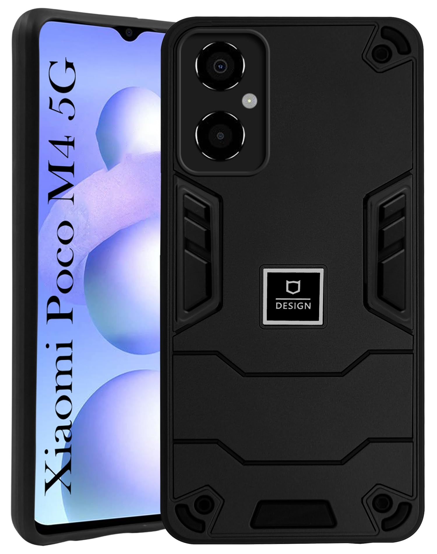 For Xiaomi Poco M4 5G Back Cover Case (Lightweight Hybrid Armor Shockproof Polycarbonate)