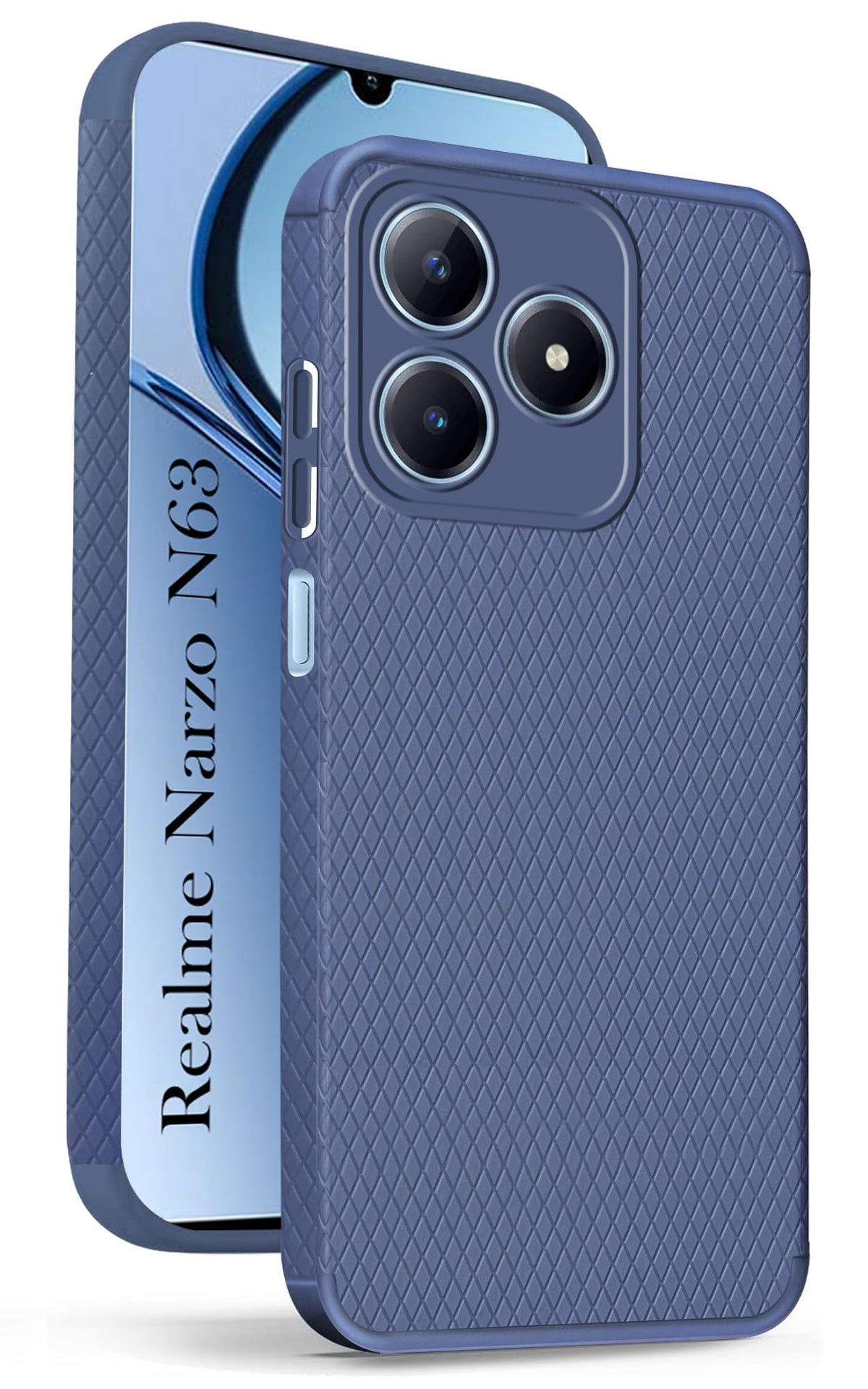 For Realme Narzo N63 Back Cover Case (Liquid Silicone | Side Grip | Camera Protection)