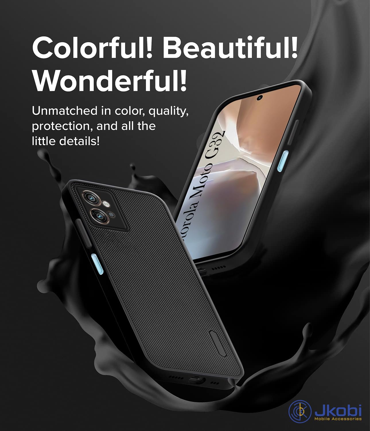 For Motorola Moto G32 Back Cover Case (Puffer Cushion Wave Design
