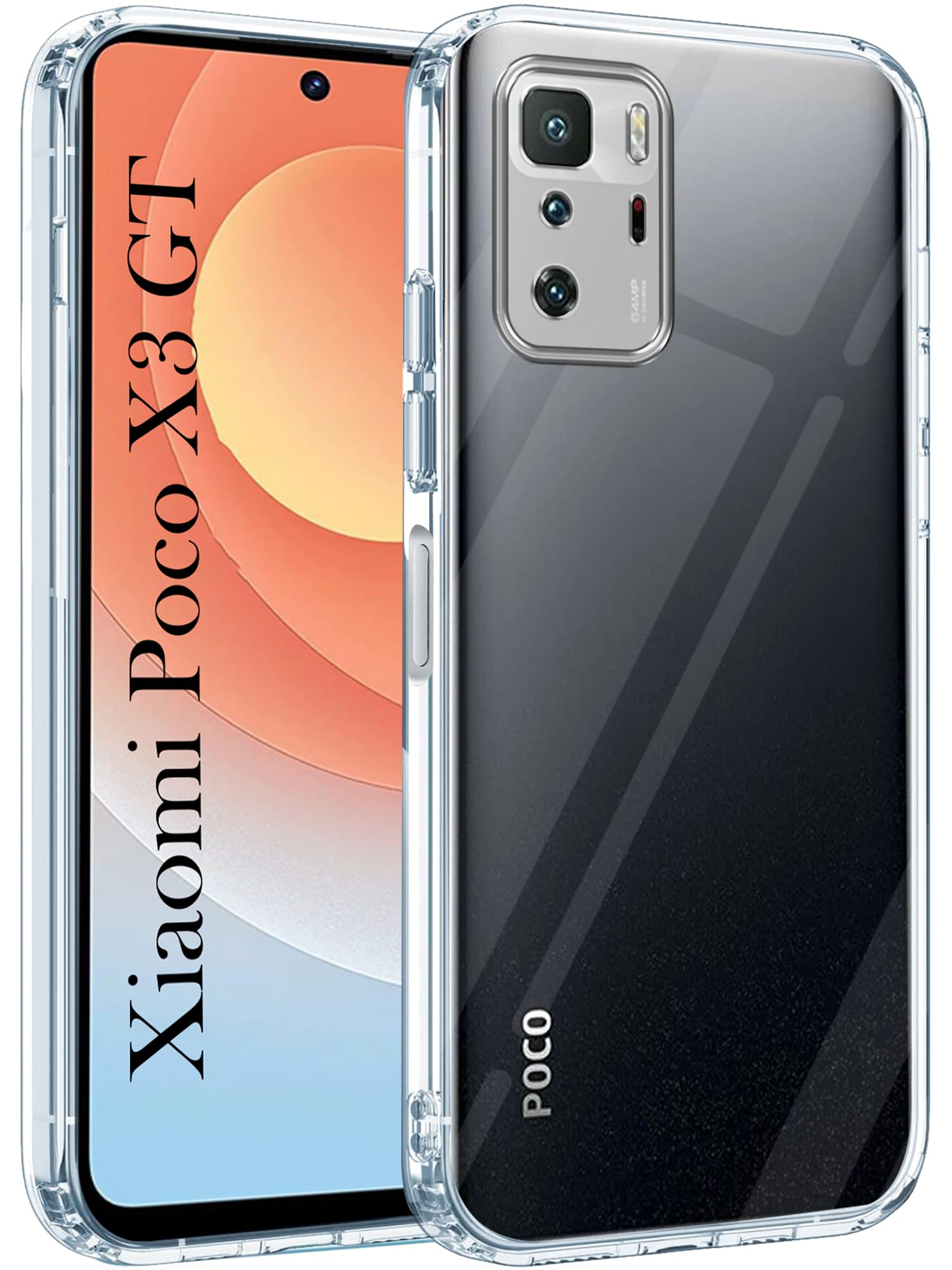 For Xiaomi Poco X3 GT Back Cover (Silicone Clear Shockproof Case with Camera Protection | Soft and Flexible | Transparent)
