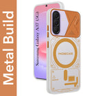 For Samsung Galaxy A37 5G Metallic Back Cover Case (Metallic Camera Protection & Buttons | Translucent Milky Shade | Hard Polycarbonate)