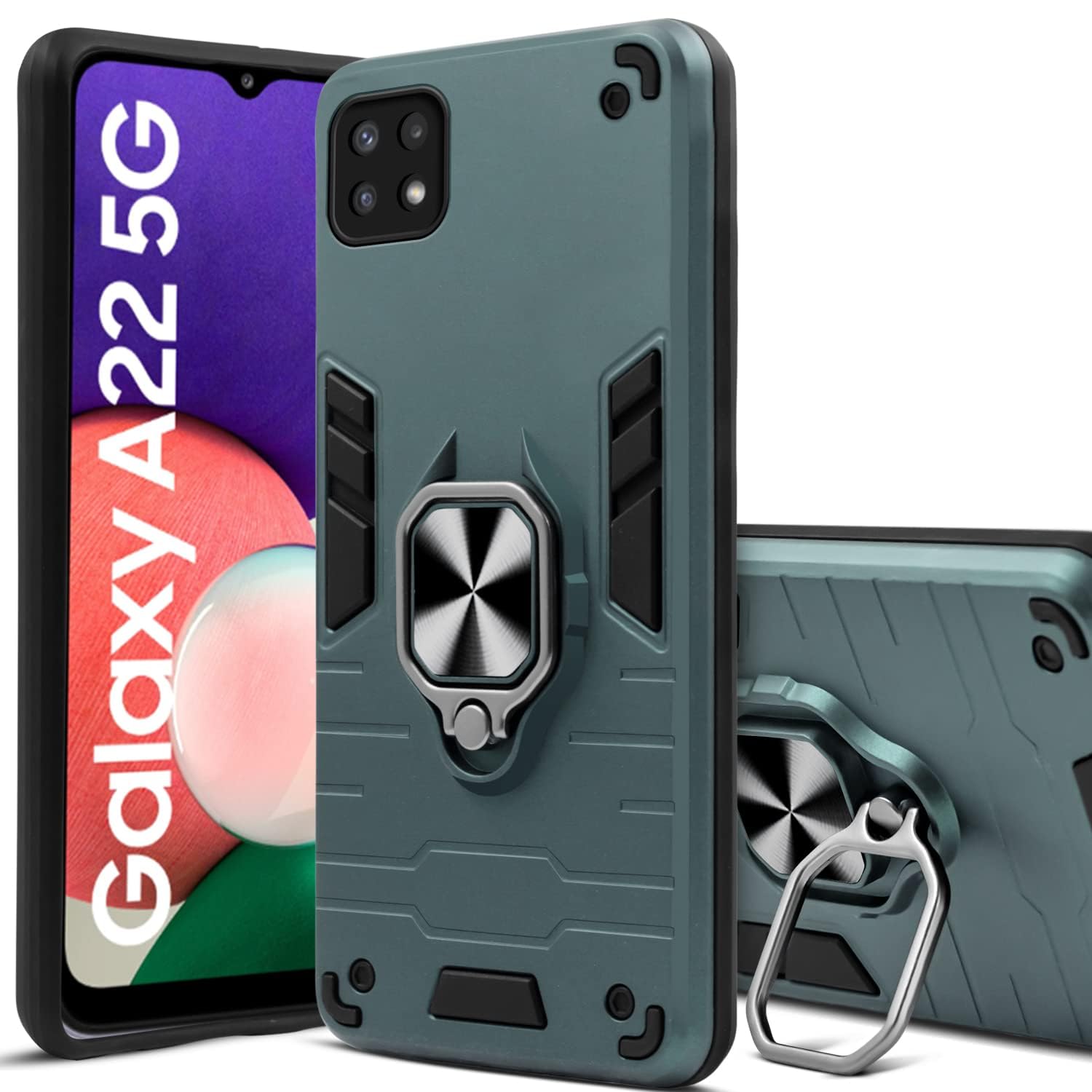 For Samsung Galaxy A22 5G Back Cover Case (Shockproof Hybrid Armor)