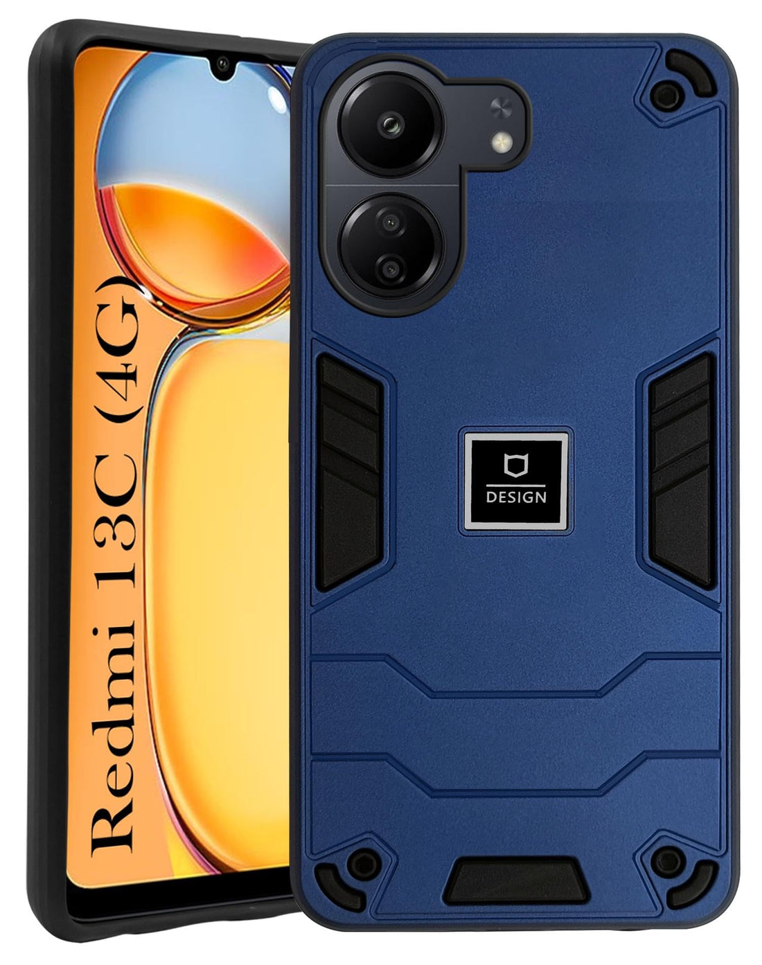 For Xiaomi Redmi 13C 4G Back Cover Case (Lightweight Hybrid Shockproof Polycarbonate)
