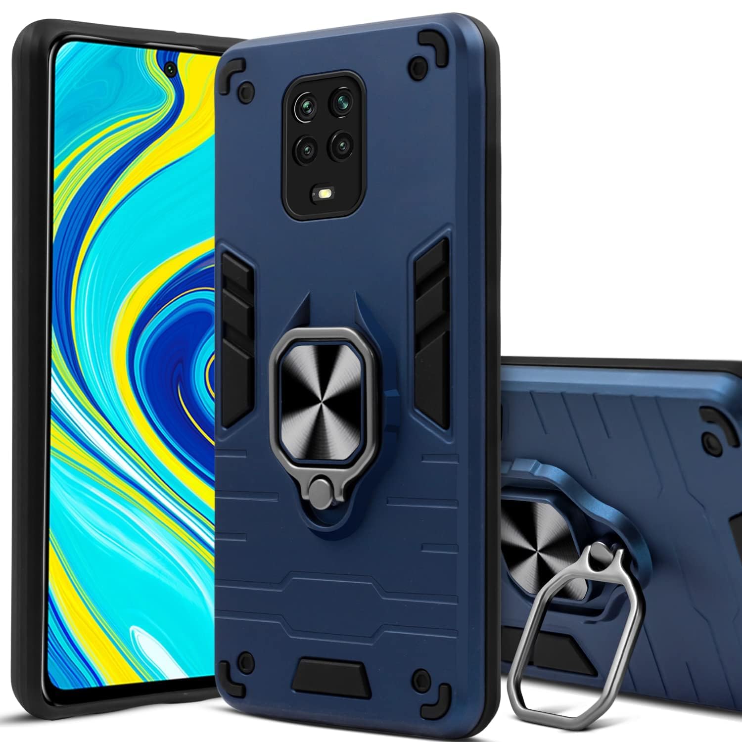 For Xiaomi Mi Redmi Note 9S Back Cover Case (Shockproof Polycarbonate Dual Layer Hybrid Armor)