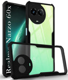 For Realme Narzo 60x Back Cover Case (Puffer Cushion Wave Design | Camera Protection)