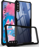 For Samsung Galaxy M30 Back Cover Case (Shockproof with Polycarbonate Clear Panel)