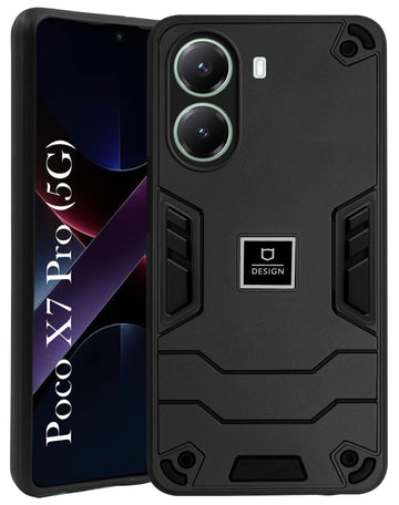 For Poco X7 Pro Back Cover Case (Lightweight Hybrid Shockproof Polycarbonate)