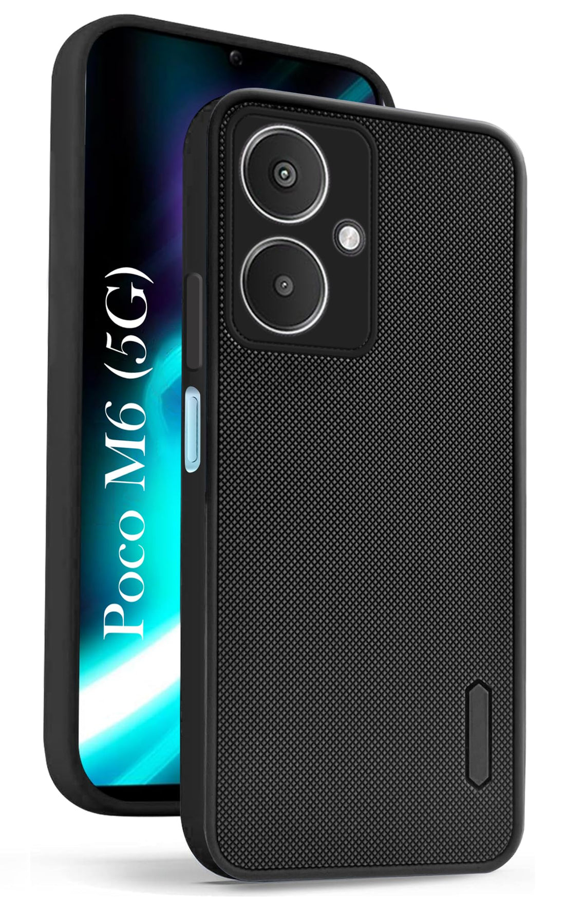 For Poco M6 5G Back Cover Case (Textured Grip Design | Camera Protetion | Slim and Light Weight | Soft Touch and Feel)