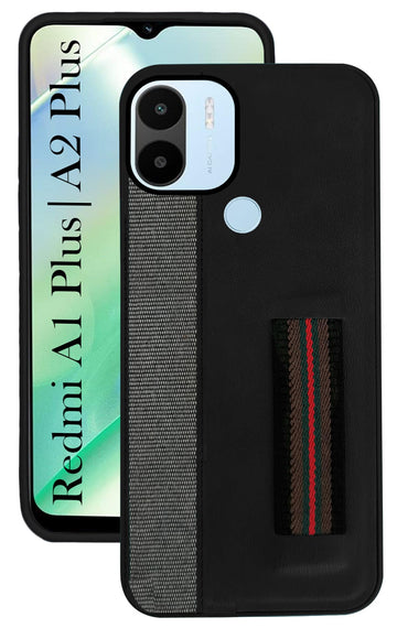 For Xiaomi Redmi A1 Plus | A2 Plus  Back Cover Case (Professional PU Leather | Strip Chain Holder Socket )