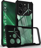For Tecno Pova 6 Pro 5G  Back Cover (Polycarbonate Clear Panel with Shockproof | Professional Black)