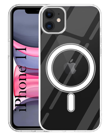 For Apple iPhone 11 Back Cover Case ( MagSafe Compatible Wireless Charging | Hybrid Camera Bump Protection | Shockproof Polycarbonate Material)