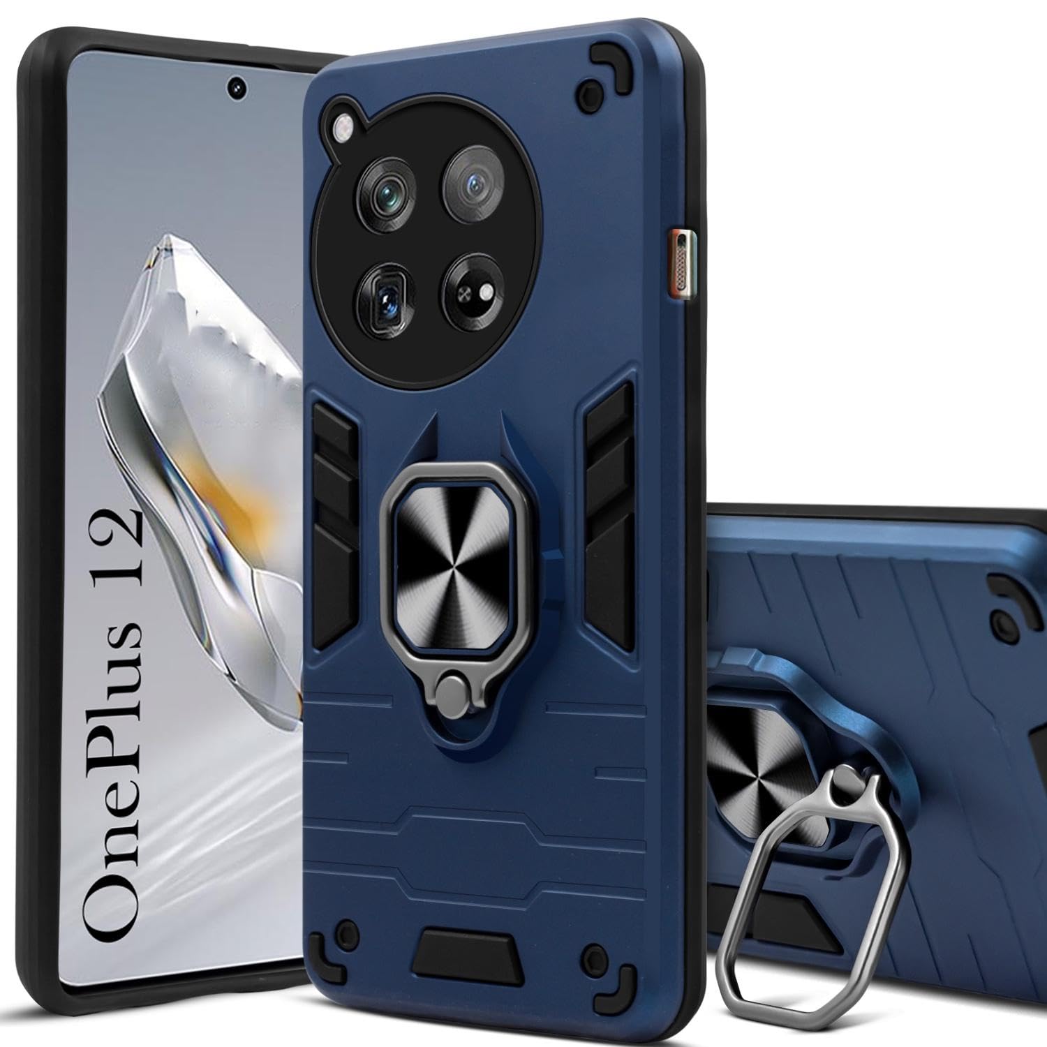 For OnePlus 12 5G Back Cover Case (Shockproof Polycarbonate Dual Layer Hybrid Armor)